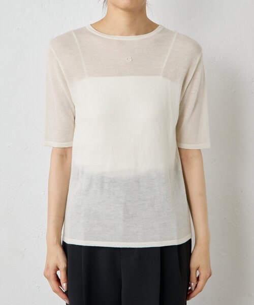 GALLARDAGALANTE(ガリャルダガランテ)の「GニットTee(ニット/セーター・レディース・ベージュ/イエロー/チャコールグレー/オフホワイト・FREE)」の12枚目の写真
