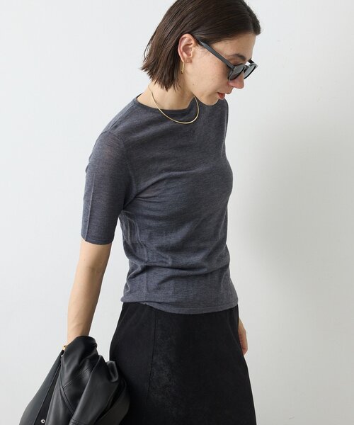 GALLARDAGALANTE(ガリャルダガランテ)の「GニットTee(ニット/セーター・レディース・ベージュ/イエロー/チャコールグレー/オフホワイト・FREE)」の20枚目の写真