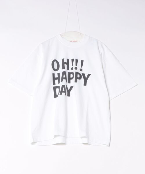 Scrap Book（スクラップブック）の「【ALL HOURS】7.5OZ PIGMENT DYED OHH!! HAPPY DAY（Tシャツ/カットソー・レディース・グレー系その他/ホワイト系その他/オレンジ系その他・1）」の2枚目の写真