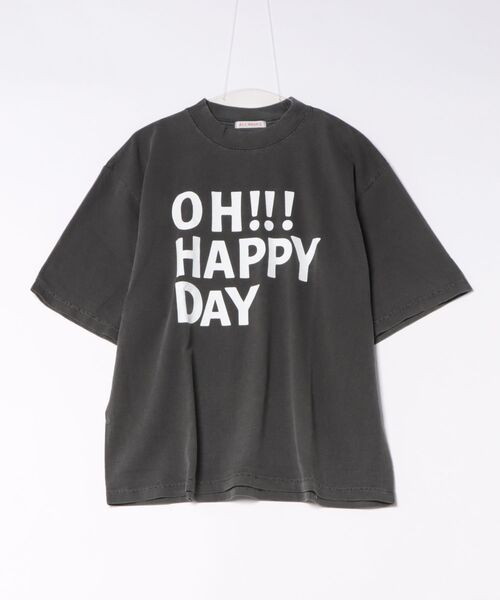 Scrap Book（スクラップブック）の「【ALL HOURS】7.5OZ PIGMENT DYED OHH!! HAPPY DAY（Tシャツ/カットソー・レディース・グレー系その他/ホワイト系その他/オレンジ系その他・1）」の3枚目の写真