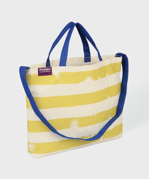 Paul Smith(ポールスミス)の「"Picasso, through the Eyes of Paul Smith" ボーダー トートバッグ【263746 PTOTE】(トートバッグ・メンズ・ケリーグリーン/イエロー・FREE)」の12枚目の写真