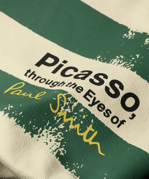 Paul Smith(ポールスミス)の「"Picasso, through the Eyes of Paul Smith" ボーダー トートバッグ【263746 PTOTE】(トートバッグ・メンズ・ケリーグリーン/イエロー・FREE)」の8枚目の写真
