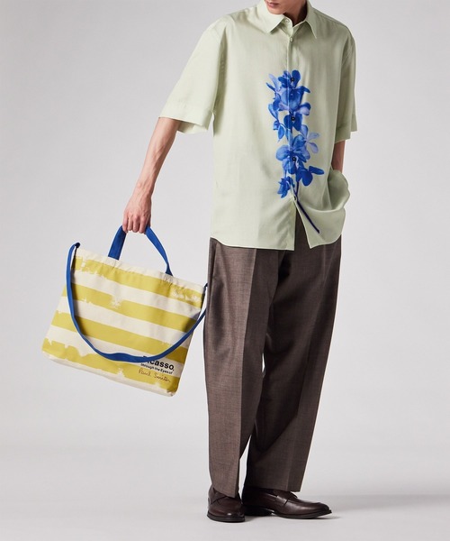 Paul Smith(ポールスミス)の「"Picasso, through the Eyes of Paul Smith" ボーダー トートバッグ【263746 PTOTE】(トートバッグ・メンズ・ケリーグリーン/イエロー・FREE)」の10枚目の写真