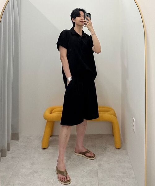 CARGOBROS（カーゴブロス）の「リネンライクピンタックワイドショートパンツ(ホワイト)（その他パンツ・メンズ・その他・LARGE/X-LARGE）」の10枚目の写真