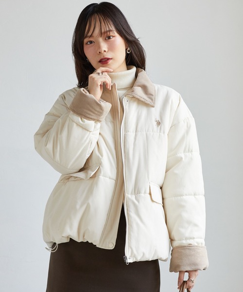 U.S. POLO ASSN.(ユーエスポロアッスン)の「RANAN/solleim別注【U.S.POLO ASSN.】ワークデザイン中綿ブルゾン(ブルゾン・レディース・ネイビー/アイボリー・L/LL/M)」の8枚目の写真
