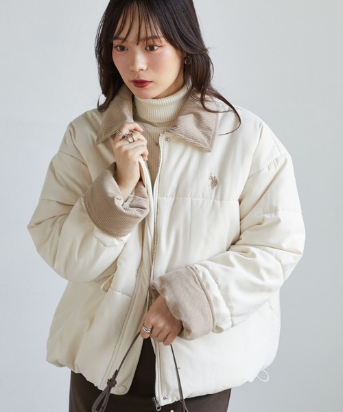U.S. POLO ASSN.(ユーエスポロアッスン)の「RANAN/solleim別注【U.S.POLO ASSN.】ワークデザイン中綿ブルゾン(ブルゾン・レディース・ネイビー/アイボリー・L/LL/M)」の9枚目の写真