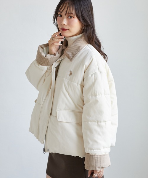 U.S. POLO ASSN.(ユーエスポロアッスン)の「RANAN/solleim別注【U.S.POLO ASSN.】ワークデザイン中綿ブルゾン(ブルゾン・レディース・ネイビー/アイボリー・L/LL/M)」の10枚目の写真