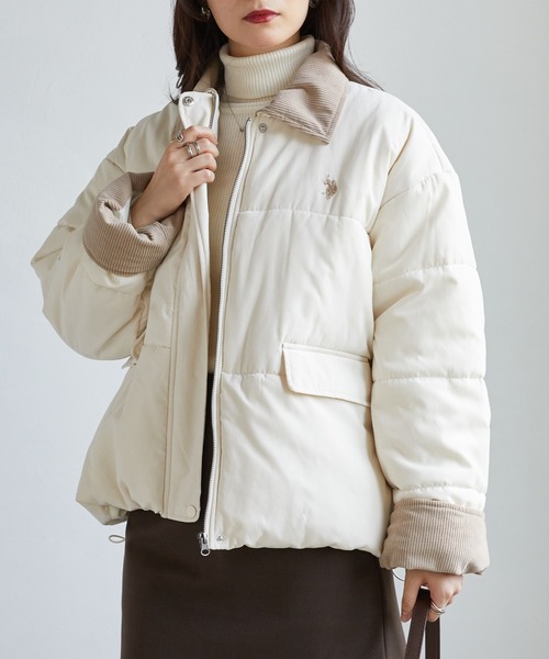 U.S. POLO ASSN.(ユーエスポロアッスン)の「RANAN/solleim別注【U.S.POLO ASSN.】ワークデザイン中綿ブルゾン(ブルゾン・レディース・ネイビー/アイボリー・L/LL/M)」の11枚目の写真