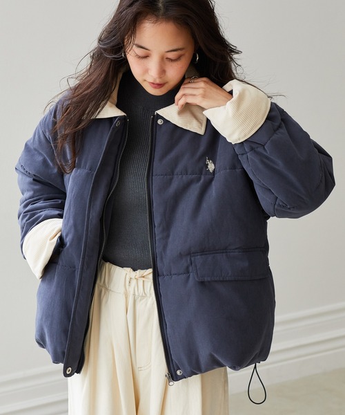 U.S. POLO ASSN.(ユーエスポロアッスン)の「RANAN/solleim別注【U.S.POLO ASSN.】ワークデザイン中綿ブルゾン(ブルゾン・レディース・ネイビー/アイボリー・L/LL/M)」の14枚目の写真