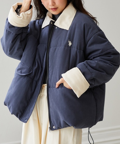 U.S. POLO ASSN.(ユーエスポロアッスン)の「RANAN/solleim別注【U.S.POLO ASSN.】ワークデザイン中綿ブルゾン(ブルゾン・レディース・ネイビー/アイボリー・L/LL/M)」の19枚目の写真