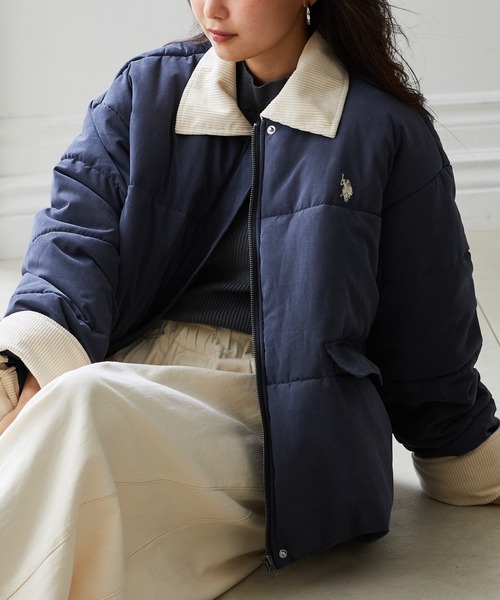 U.S. POLO ASSN.(ユーエスポロアッスン)の「RANAN/solleim別注【U.S.POLO ASSN.】ワークデザイン中綿ブルゾン(ブルゾン・レディース・ネイビー/アイボリー・L/LL/M)」の21枚目の写真