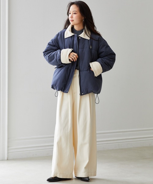 U.S. POLO ASSN.(ユーエスポロアッスン)の「RANAN/solleim別注【U.S.POLO ASSN.】ワークデザイン中綿ブルゾン(ブルゾン・レディース・ネイビー/アイボリー・L/LL/M)」の22枚目の写真