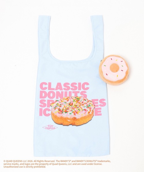 GLOBAL WORK(グローバルワーク)の「【RANDY’S DONUTS(ランディーズ・ドーナツ)】ポーチ付きエコBAG/859593(エコバッグ/サブバッグ・レディース・ライトブルー/ライトピンク・FREE)」の9枚目の写真