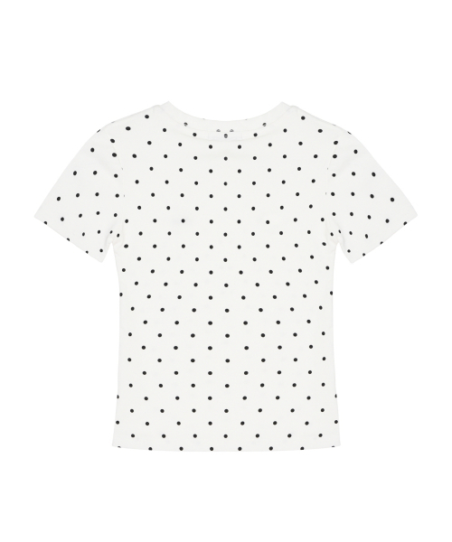 NICK&NICOLE(ニックアンドニコール)の「DOT HALF SLEEVE TOP_WHITE(Tシャツ/カットソー・レディース・その他・FREE)」の2枚目の写真