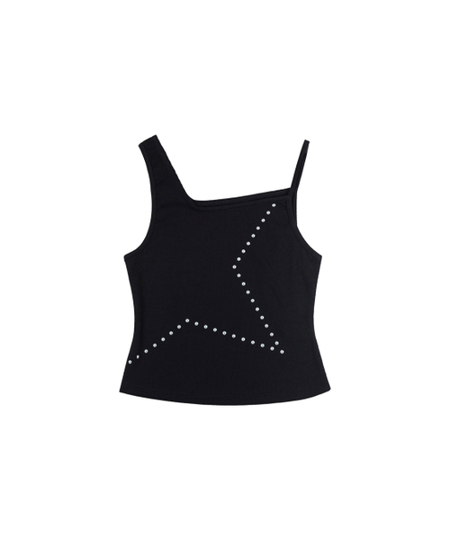 REPIVV（レピヴ）の「Star Unbalance Tank (Black)（Tシャツ/カットソー・レディース・その他・FREE）」の3枚目の写真