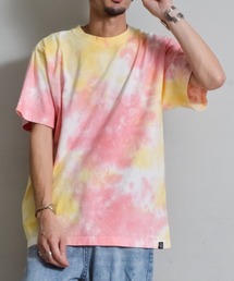 DOUBLE STEAL | DS6.6オンスネーム付きタイダイ半袖TEE(Tシャツ/カットソー)