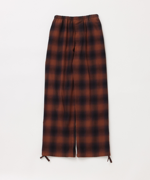 UNFOLLOW(アンフォロー)の「【FOLL / フォル】brushed cotton cashmere check pants(スラックス・メンズ・グレー/ブラウン・3/2)」の2枚目の写真