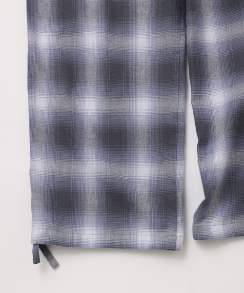 UNFOLLOW(アンフォロー)の「【FOLL / フォル】brushed cotton cashmere check pants(スラックス・メンズ・グレー/ブラウン・3/2)」の4枚目の写真
