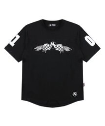 Monkey Flower（モンキーフラワー）の「共用 クラウドプリント半袖Tシャツ/MM1WTS17U BLACK（Tシャツ/カットソー）」