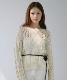 Summer Fisherman Cable Loose Fit Knit (cream)