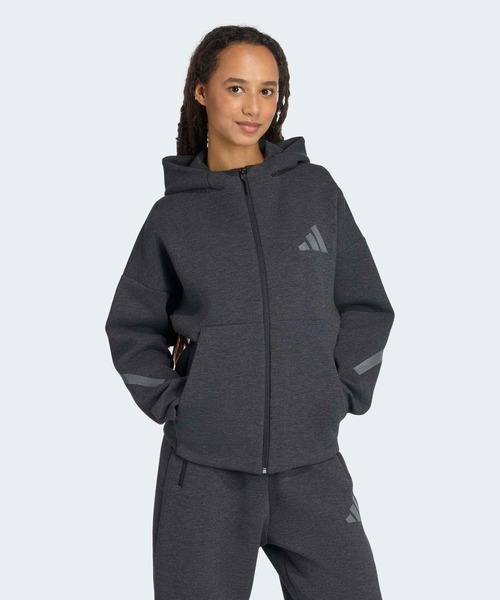 adidas(アディダス)の「adidas Z.N.E.プレミアム フルジップ パーカー / アディダス adidas(パーカー・レディース・ブラック・XX-LARGE/LARGE/MEDIUM/SMALL/X-LARGE)」の5枚目の写真