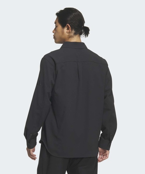 adidas(アディダス)の「プレミアム レギュラーフィット 長袖 ボタンダウン シャツ / アディダス adidas(Tシャツ/カットソー・メンズ・ブラック・MEDIUM/SMALL/X-SMALL/XX-LARGE/LARGE/3XL/X-LARGE)」の2枚目の写真
