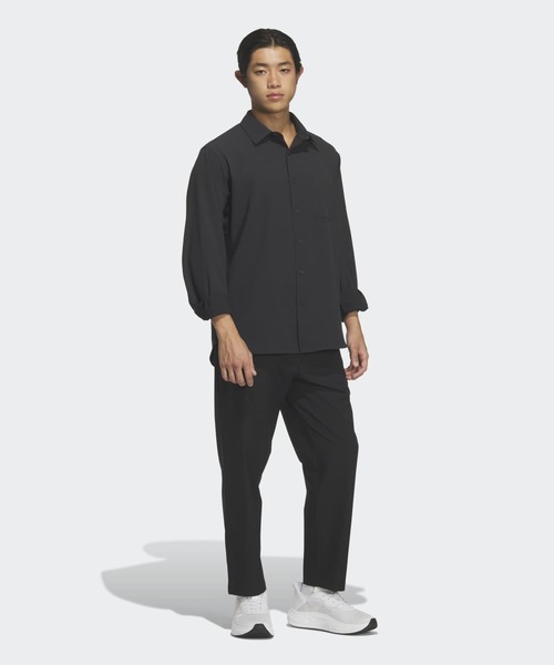 adidas(アディダス)の「プレミアム レギュラーフィット 長袖 ボタンダウン シャツ / アディダス adidas(Tシャツ/カットソー・メンズ・ブラック・MEDIUM/SMALL/X-SMALL/XX-LARGE/LARGE/3XL/X-LARGE)」の5枚目の写真