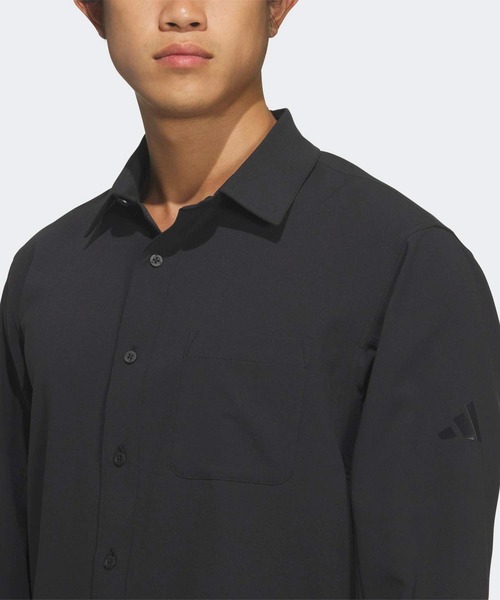 adidas(アディダス)の「プレミアム レギュラーフィット 長袖 ボタンダウン シャツ / アディダス adidas(Tシャツ/カットソー・メンズ・ブラック・MEDIUM/SMALL/X-SMALL/XX-LARGE/LARGE/3XL/X-LARGE)」の3枚目の写真