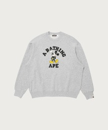 A BATHING APE | BAPE X DISNEY MICKEY MOUSE COLLEGE RELAXED FIT CREWNECK(スウェット)