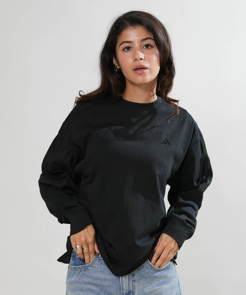  アディダス ロンT 長袖 トレフォイル 3本ライン adidas/アディダス 長袖 Tシャツ ロンT I9986（Tシャツ/カットソー