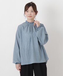 リップル シャーリングブラウス