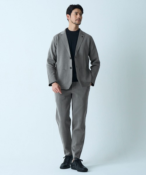 TETE HOMME(テットオム)の「ミラノリブニットパンツ / ウォッシャブル / セットアップ対応(その他パンツ・メンズ・ブラック/ライトグレー/チャコールグレー・LARGE/MEDIUM/X-LARGE)」の6枚目の写真