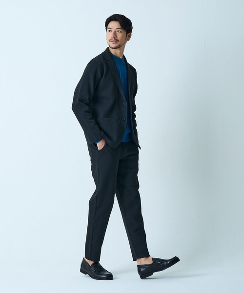 TETE HOMME(テットオム)の「ミラノリブニットパンツ / ウォッシャブル / セットアップ対応(その他パンツ・メンズ・ブラック/ライトグレー/チャコールグレー・LARGE/MEDIUM/X-LARGE)」の4枚目の写真