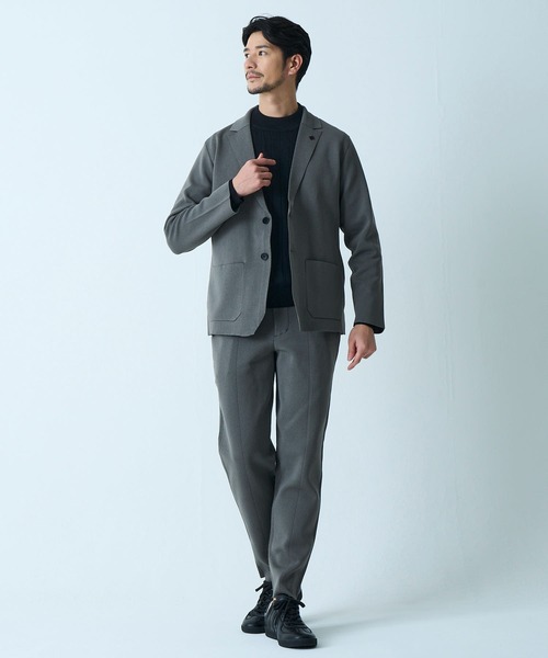 TETE HOMME(テットオム)の「ミラノリブニットパンツ / ウォッシャブル / セットアップ対応(その他パンツ・メンズ・ブラック/ライトグレー/チャコールグレー・LARGE/MEDIUM/X-LARGE)」の5枚目の写真