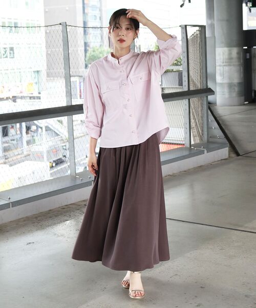 le.coeur blanc(ルクールブラン)の「フィブリルツイルタックスカート(スカート・レディース・アイボリー/ブラック/ダークブラウン/ピンク系その他・36/38)」の11枚目の写真