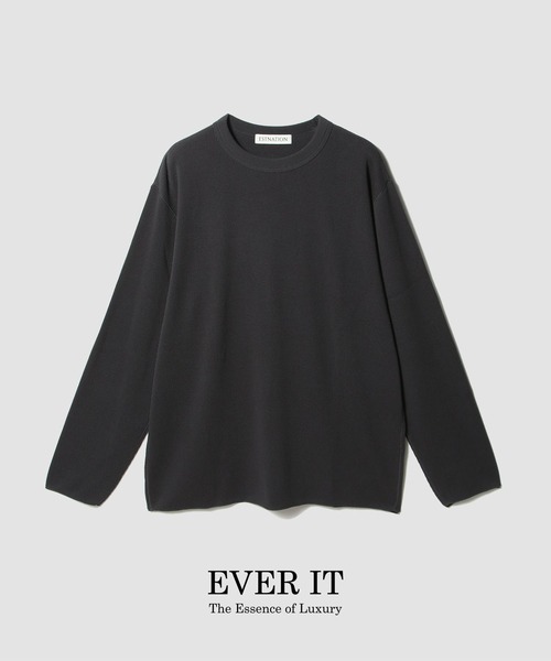 ESTNATION(エストネーション)の「ESTNATION / オーガニックコットン サーマルカットソー<EVER IT>(Tシャツ/カットソー・メンズ・ホワイト/チャコールグレー・LARGE/MEDIUM)」の2枚目の写真