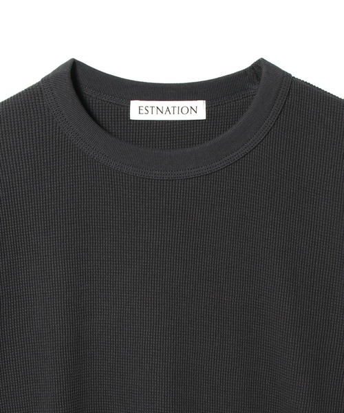 ESTNATION(エストネーション)の「ESTNATION / オーガニックコットン サーマルカットソー<EVER IT>(Tシャツ/カットソー・メンズ・ホワイト/チャコールグレー・LARGE/MEDIUM)」の5枚目の写真