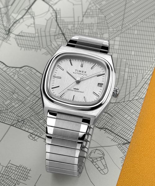TIMEX(タイメックス)の「TIMEX REISSUE 1983 Automatic tx-tw2w7080(アナログ腕時計・レディース・シルバー・FREE)」の4枚目の写真