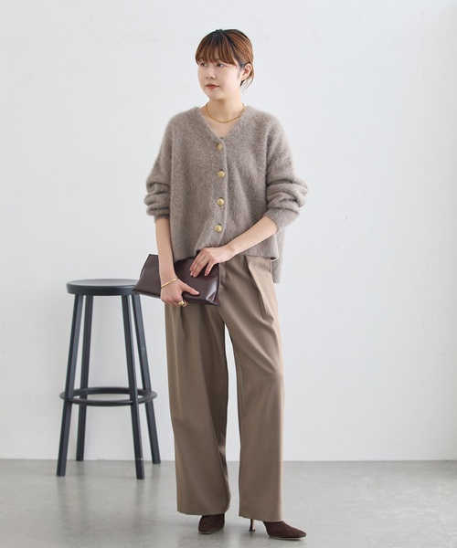 journal standard L'essage(ジャーナルスタンダードレサージュ)の「Doeskin ワイドパンツ(スラックス・レディース・ブラック/ブラウン系その他・38/36)」の4枚目の写真