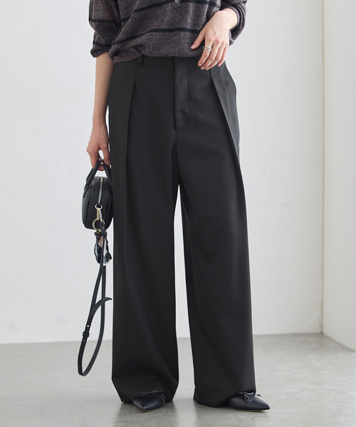 journal standard L'essage(ジャーナルスタンダードレサージュ)の「Doeskin ワイドパンツ(スラックス・レディース・ブラック/ブラウン系その他・38/36)」の5枚目の写真
