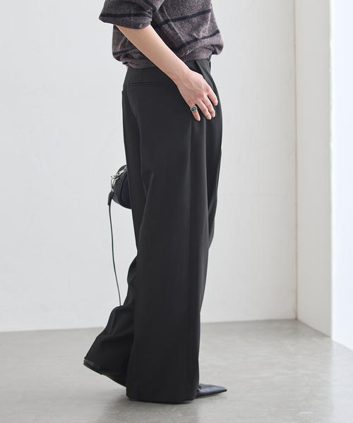 journal standard L'essage(ジャーナルスタンダードレサージュ)の「Doeskin ワイドパンツ(スラックス・レディース・ブラック/ブラウン系その他・38/36)」の6枚目の写真