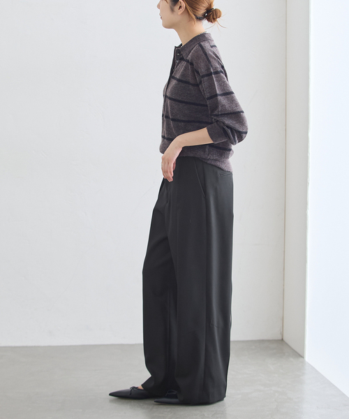 journal standard L'essage(ジャーナルスタンダードレサージュ)の「Doeskin ワイドパンツ(スラックス・レディース・ブラック/ブラウン系その他・38/36)」の9枚目の写真