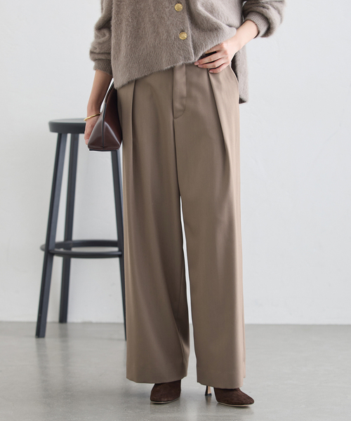 journal standard L'essage(ジャーナルスタンダードレサージュ)の「Doeskin ワイドパンツ(スラックス・レディース・ブラック/ブラウン系その他・38/36)」の10枚目の写真