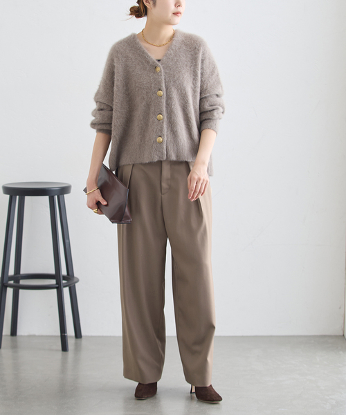 journal standard L'essage(ジャーナルスタンダードレサージュ)の「Doeskin ワイドパンツ(スラックス・レディース・ブラック/ブラウン系その他・38/36)」の13枚目の写真