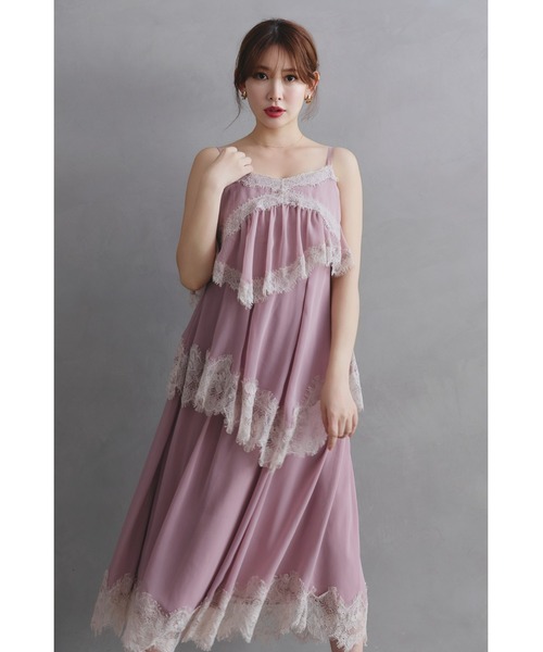 ワンピース Isadora Lace Tiered Camisole Dress Isadora Lace Tiered Camisole Dress（ワンピース）｜Her lip to（ハー