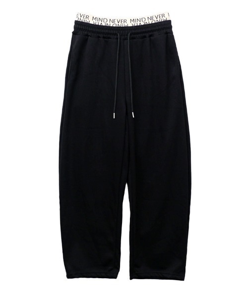 CLOTHY（クロシィ）の「【ちらっとロゴが効く、今っぽスウェットパンツ】ウエストロゴ バレルパンツ（スウェットパンツ・レディース・ブラック/グレー・MEDIUM/LARGE）」の3枚目の写真