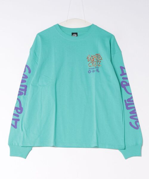SANTA CRUZ(サンタクルーズ)の「SANTACRUZ/サンタクルーズ DIZZY LEO STRIP L/S TEE ロンT 502264431(Tシャツ/カットソー・レディース・ブラック/ライトブルー・L)」の1枚目の写真