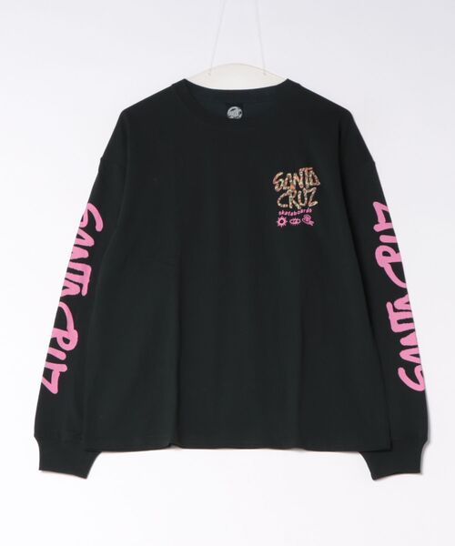 SANTA CRUZ(サンタクルーズ)の「SANTACRUZ/サンタクルーズ DIZZY LEO STRIP L/S TEE ロンT 502264431(Tシャツ/カットソー・レディース・ブラック/ライトブルー・L)」の2枚目の写真