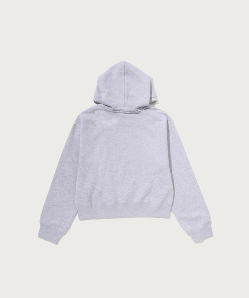 A BATHING APE（アベイシングエイプ）の「CAMO LACE PATCH BOXY CROPPED PULLOVER HOODIE（パーカー・レディース・グレー/ブラック・MEDIUM/SMALL）」の4枚目の写真