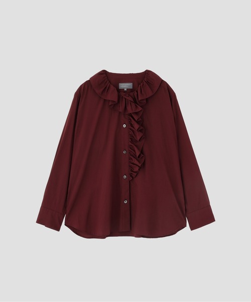 MARGARET HOWELL（マーガレットハウエル）の「WASHED COTTON CHAMBRAY（シャツ/ブラウス・レディース・セージグリーン/オレンジ・3/2/1）」の9枚目の写真